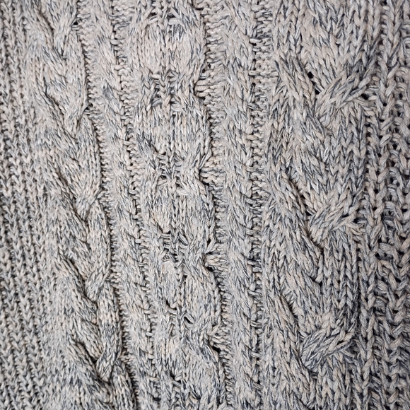 Gap 100% Cotton Thick Tunic Sweater Unisex XL Turtleneck Neutral Knit EUC 0007 - Picture 4 of 7